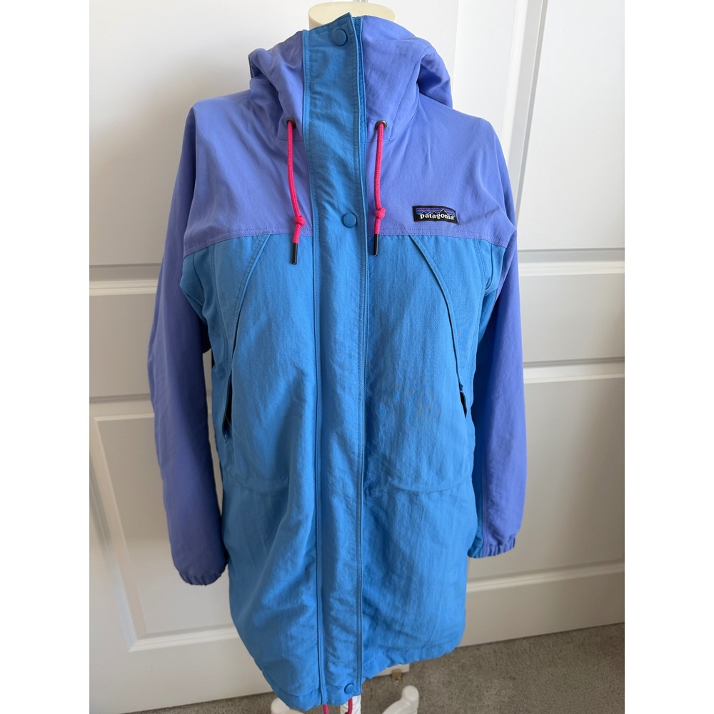 Patagonia Skyforest Parka Coat Women's Colorblock Parka Jacket Blue Purple Small